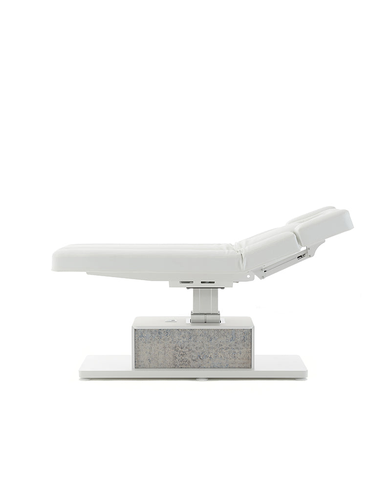 The Ben - White and gray massage treatment table - with motor - with adjustable armrests